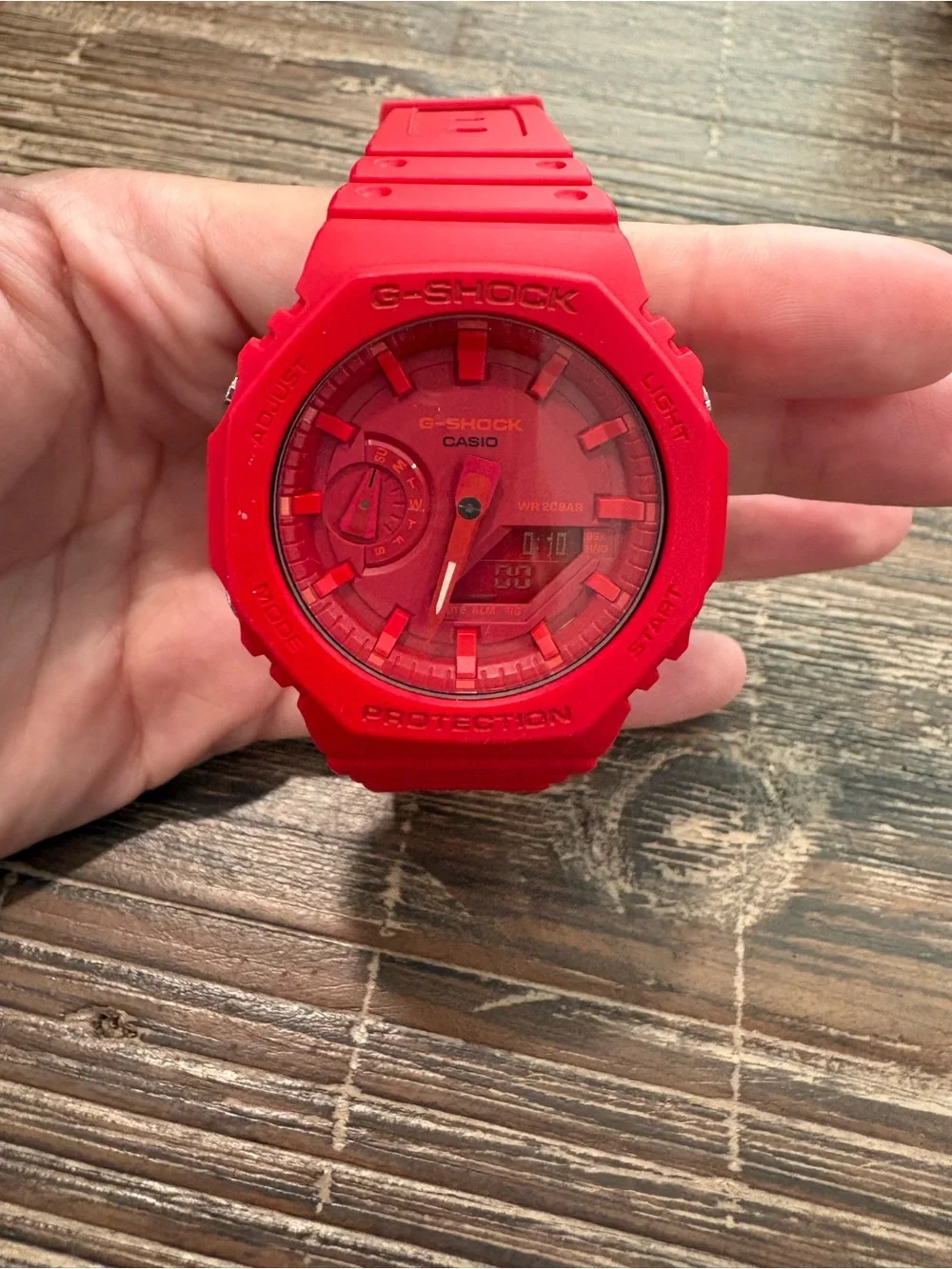 Casio G-Shock GA-2100-4A watch Red Out